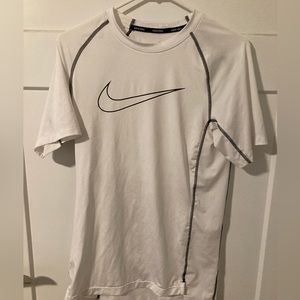 Men’s small Nike Pro, dry-fit, slim fit, white compression shirt